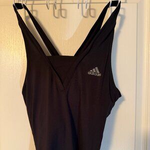 Adidas Black Crisscross Built in Bra Training Shirt VGUC